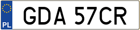 Trailer License Plate